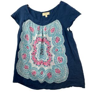 Anthropologie Moulinette Soeurs Women’s Size Medium 100% Silk Blouse Top